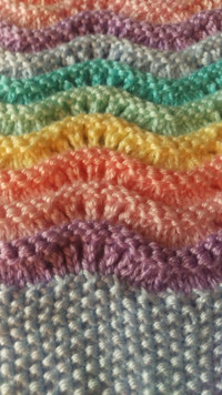 Beautiful Hand Knitted Baby Blanket