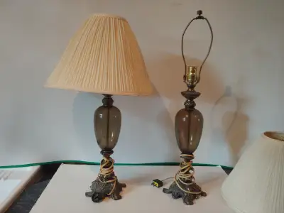 2 table glass verre lampe lamp lumiere light chateau frontenac, View more