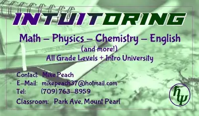 Tutoring: Math, Physics, Chemistry, ESL and more! (15 years pro), View more