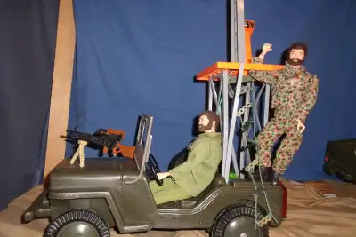 1970 GI Joe 1964 Combat Jeep Whit Tower,+ 1VTG GI JOE, Riffle, View more