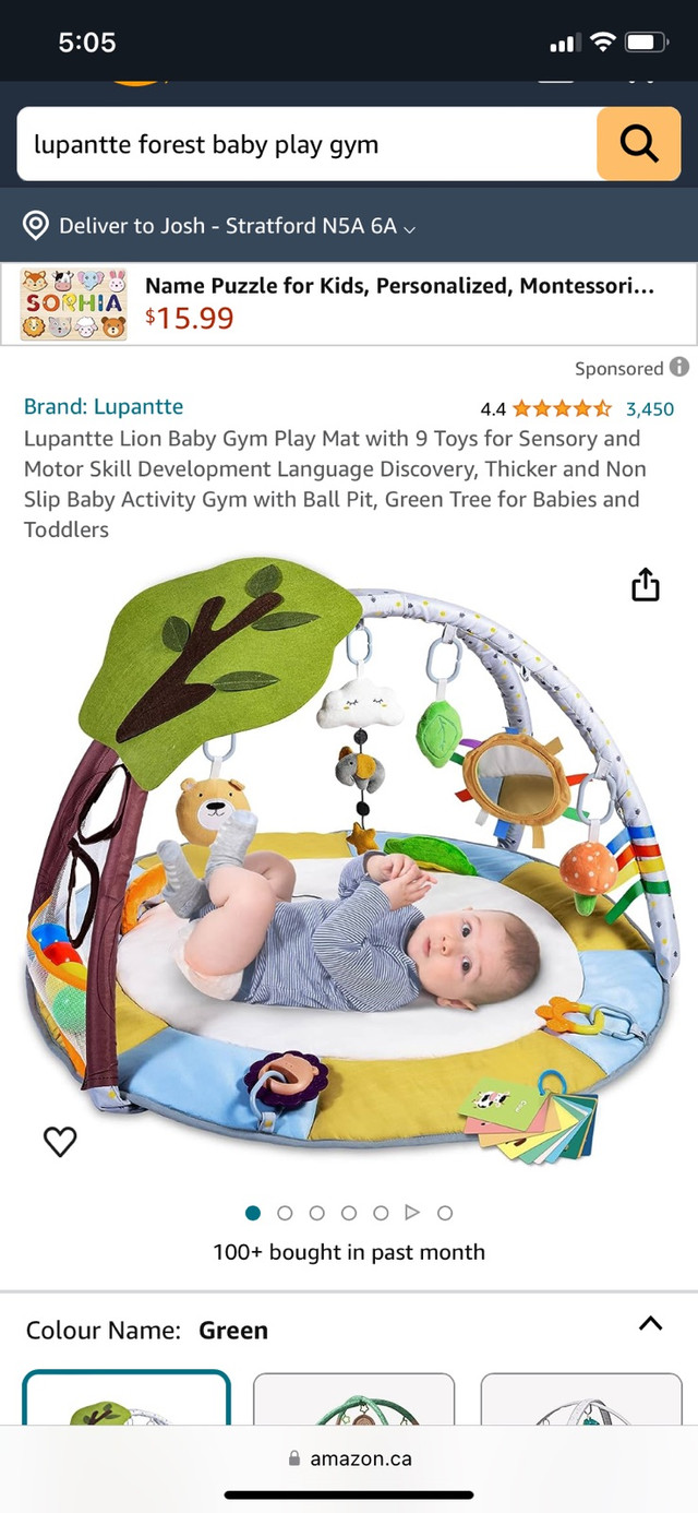 Lupantte Forest Paradise Baby Play Gym in Playpens, Swings & Saucers in City of Toronto - Image 3