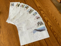 9 enveloppes pré affranchies du Canada (entiers postaux).