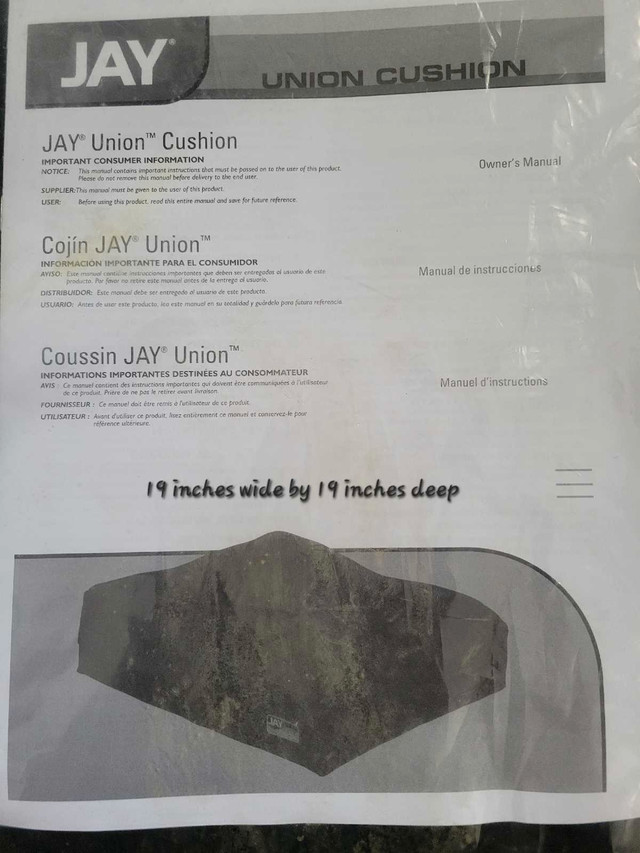 Jay Union Wheelchair Cushion in Health & Special Needs in Truro - Image 2