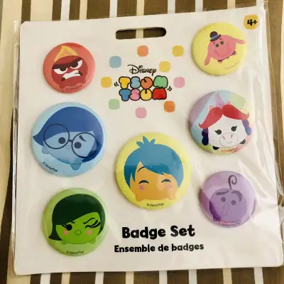 Disney tsums tsum INSIDE OUT Badge Set , View more