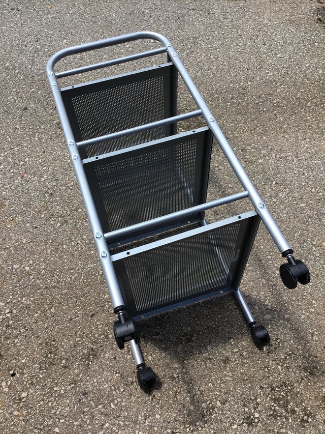Metal 3 tiers Moving utility cart on casters -16"W x 12"D x 30"H in Other in Oakville / Halton Region - Image 4