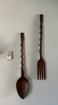 Fork and Spoon Wood Decor