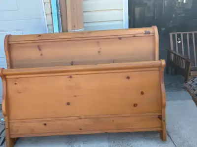 pine queen sleigh bed , View more