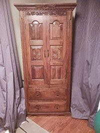 Classic Thai carved armoire