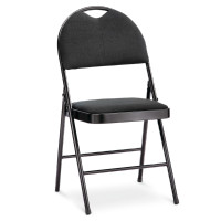 Portable High-Back Upholstered & Padded Metal Folding Chair