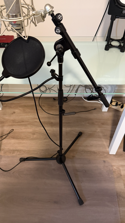 K&M Mic Stand Bundle (Boom Tripod + Desktop Tripod) — Excellent, View more