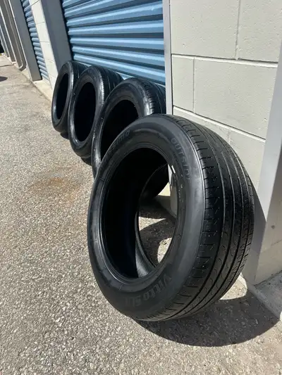 235/60r18 107V XL Massimo Vitto SUV all season tires. Good remaining tread levels as shown in photog...