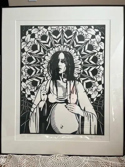 Art- Woodcut Style Print- “Earth Mother”, View more