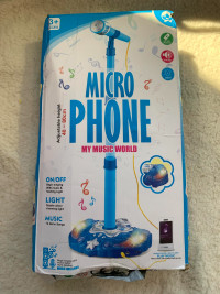 NEW Kid Play Kids Karaoke Microphone Adjustable Stand Pop Star