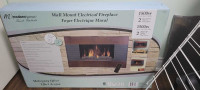 Wall mount electrical fireplace