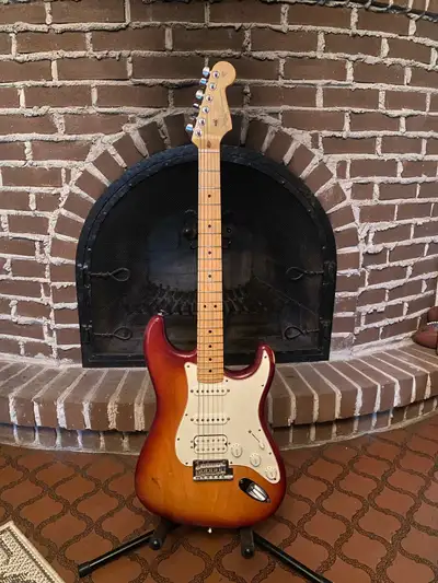 Fender Stratocaster HSS 2011 American Standard Ash Body Maple Neck Staggered Tuners Plays great! Nor...