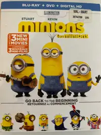 Minions Blu-ray et DVD bilingue 6$