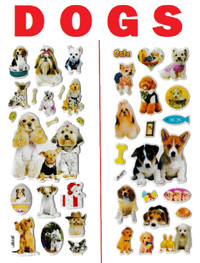 3D puffy Stickers Dogs Puppies