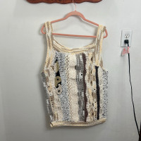 Fantastic handmade crochet shirt with straps