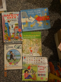 Children level books, variety, hardcover,  5 of them ,good