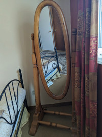Cheval mirror solid pine