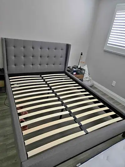 QUEEN BEDFRAME AND MATTRESS, View more