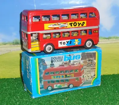 Modèle Vintage...De ma collection...Autobus Rétro Deux Etages flambant neuf dans boîte...Tout métal....