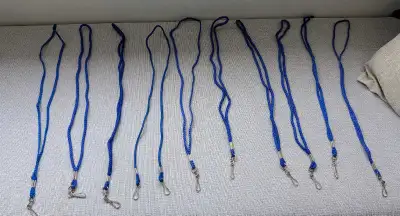 10 Blue Lanyards with Metal Clasps, View more