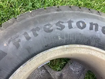 4Firestone All Season Tires with rims used for 2days size 205/70R15