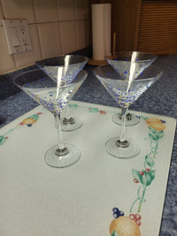 Painted Martini Glasses For Sale