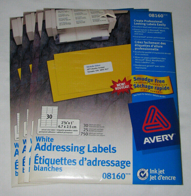 Assorted Avery Labels Addressing CD/DVD Audio Business Cards in Other Business & Industrial in Saint John - Image 4