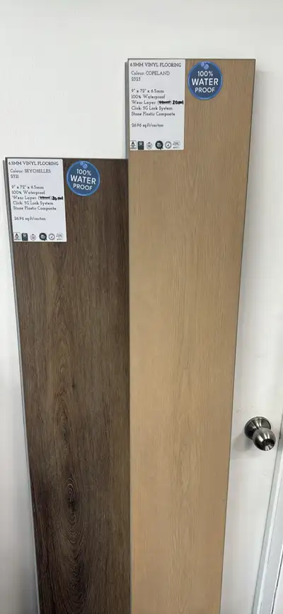 6.5mm vinyl floor with cork pad ($1.59/sf), View more