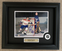 Dick Duff Montreal Canadiens Photo Framed Autographed