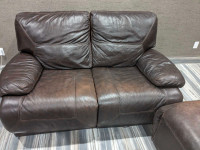 NEED GONE - LEATHER RECLINING COUCHES AND OTTOMAN