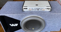 JL Audio 12W7 AE in ported box with matching Amp