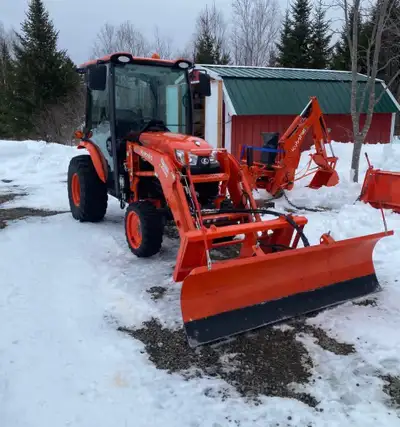 My cousin is selling their tractor and accessories. 2023 400hrs on tractor less than 50hrs on hoe. W...
