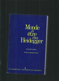 MONDE ET ÊTRE CHEZ HEIDEGGER FERNAND COUTURIER