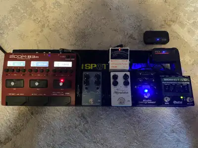 Gig ready bass pedalboard, View more