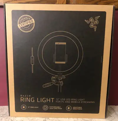 Razer 12" USB LED Ring Light for PC and Mobile Streaming - Black, View more