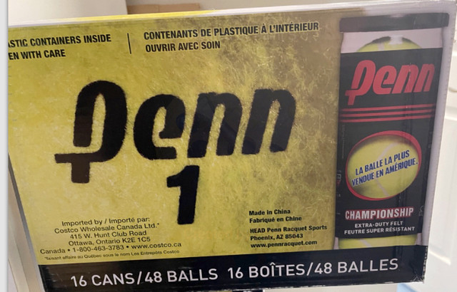 Tennis Balls 'Penn 1' extra duty felt, 16 cans, Box of 48 balls in Tennis & Racquet in Peterborough - Image 2