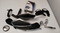 Powermadd hand guards for snowmobile ROX mounts, mirrors.