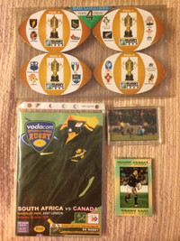 SOUTH AFRICA & WORLD CUP RUGBY COLLECTIBLES FROM SOUTH AFRICA