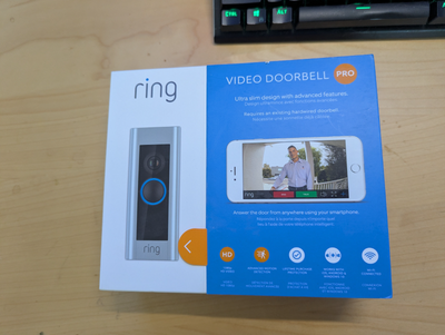 Ring Doorbell Pro Wired and Metal Corner kit, View more