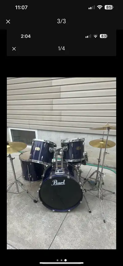 pearl drum set complete , View more