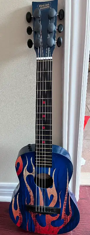 Pictures 1 and 2: Like new conditions First Act Discovery 30 inches Kids Acoustic Guitar, Designer B...