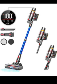 JASTIP Cordless Vacuum Cleaner, 550W/45Kpa Stick Vacuum with LED