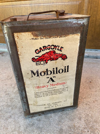 Mobiloil oil can gargoyle 