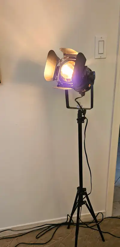 Vintage Tripod Flood Lights, Including spare Edison Light Bulb, View more