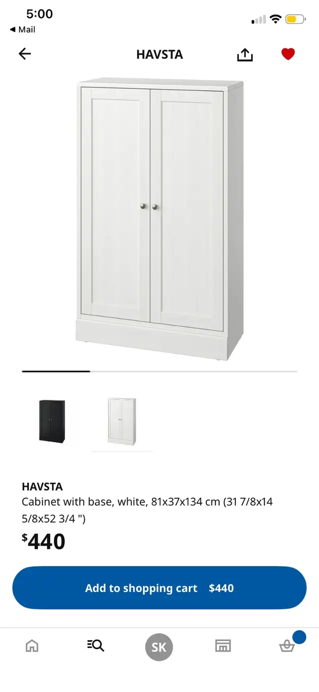 IKEA white WOOD Havsta cabinet, Tall. in Other in Ottawa - Image 6