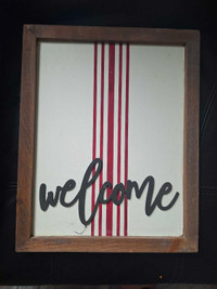 Welcome sign wall art