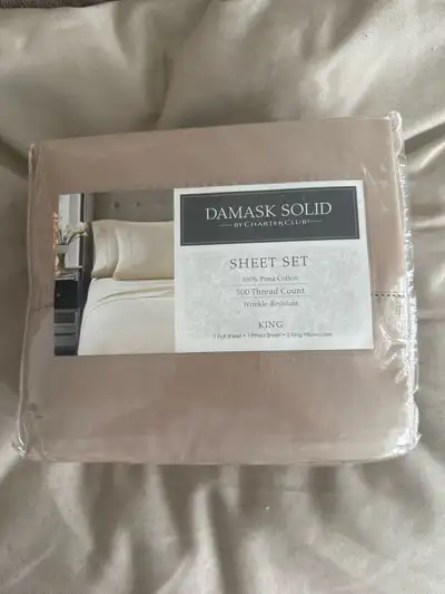 damask solid bed sheet set with pillow cases, View more
